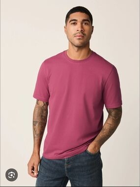 Outdoor Voices Men's Crewneck T-Shirt in Berry